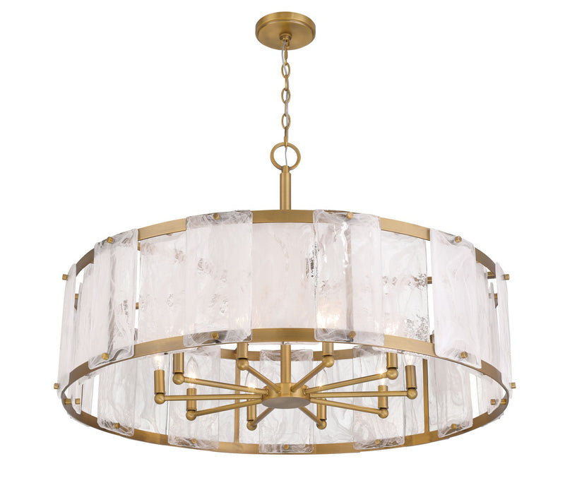 Ten Light Pendant<br /><span style="color:#4AB0CE;">Entrega: 4-10 dias en USA</span><br /><span style="color:#4AB0CE;font-size:60%;">PREGUNTE POR ENTREGA EN PANAMA</span><br />Collection: Veil<br />Finish: Legacy Brass