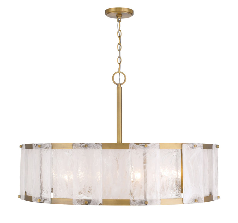 Ten Light Pendant<br /><span style="color:#4AB0CE;">Entrega: 4-10 dias en USA</span><br /><span style="color:#4AB0CE;font-size:60%;">PREGUNTE POR ENTREGA EN PANAMA</span><br />Collection: Veil<br />Finish: Legacy Brass