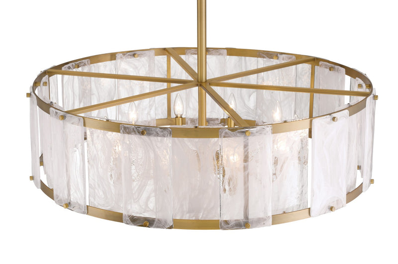 Ten Light Pendant<br /><span style="color:#4AB0CE;">Entrega: 4-10 dias en USA</span><br /><span style="color:#4AB0CE;font-size:60%;">PREGUNTE POR ENTREGA EN PANAMA</span><br />Collection: Veil<br />Finish: Legacy Brass