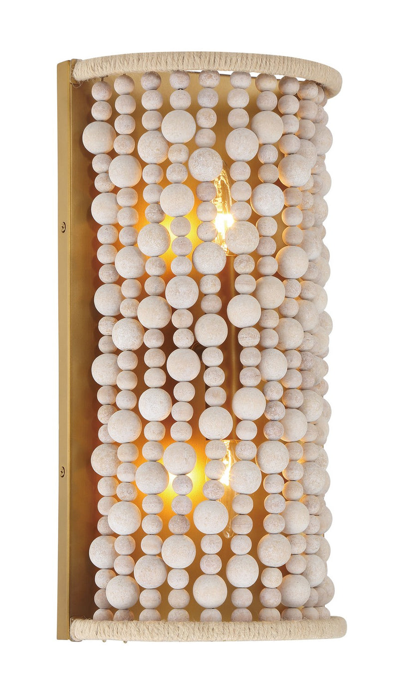 Two Light Wall Sconce<br /><span style="color:#4AB0CE;">Entrega: 4-10 dias en USA</span><br /><span style="color:#4AB0CE;font-size:60%;">PREGUNTE POR ENTREGA EN PANAMA</span><br />Collection: Horsmore<br />Finish: Painted Legacy Brass