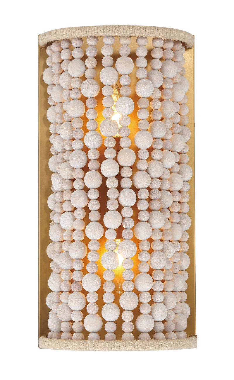 Two Light Wall Sconce<br /><span style="color:#4AB0CE;">Entrega: 4-10 dias en USA</span><br /><span style="color:#4AB0CE;font-size:60%;">PREGUNTE POR ENTREGA EN PANAMA</span><br />Collection: Horsmore<br />Finish: Painted Legacy Brass