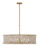 Eight Light Pendant<br /><span style="color:#4AB0CE;">Entrega: 9-10 semanas en USA</span><br /><span style="color:#4AB0CE;font-size:60%;">PREGUNTE POR ENTREGA EN PANAMA</span><br />Collection: Horsmore<br />Finish: Painted Legacy Brass