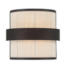 Two Light Wall Sconce<br /><span style="color:#4AB0CE;">Entrega: 4-10 dias en USA</span><br /><span style="color:#4AB0CE;font-size:60%;">PREGUNTE POR ENTREGA EN PANAMA</span><br />Collection: Harbor Wrap<br />Finish: Dark Bronze