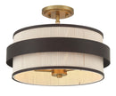 Three Light Semi Flush Mount<br /><span style="color:#4AB0CE;">Entrega: 17-18 semanas en USA</span><br /><span style="color:#4AB0CE;font-size:60%;">PREGUNTE POR ENTREGA EN PANAMA</span><br />Collection: Harbor Wrap<br />Finish: Dark Bronze