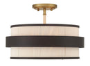 Three Light Semi Flush Mount<br /><span style="color:#4AB0CE;">Entrega: 10-11 semanas en USA</span><br /><span style="color:#4AB0CE;font-size:60%;">PREGUNTE POR ENTREGA EN PANAMA</span><br />Collection: Harbor Wrap<br />Finish: Dark Bronze