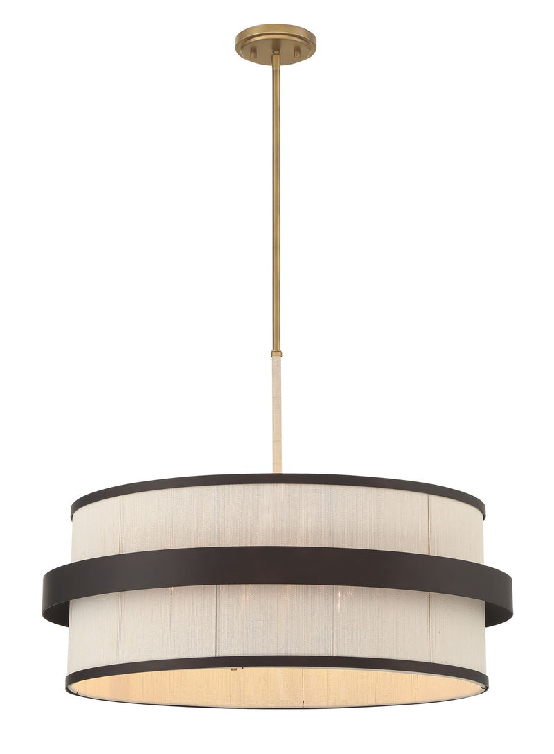 Six Light Pendant<br /><span style="color:#4AB0CE;">Entrega: 4-5 semanas en USA</span><br /><span style="color:#4AB0CE;font-size:60%;">PREGUNTE POR ENTREGA EN PANAMA</span><br />Collection: Harbor Wrap<br />Finish: Dark Bronze