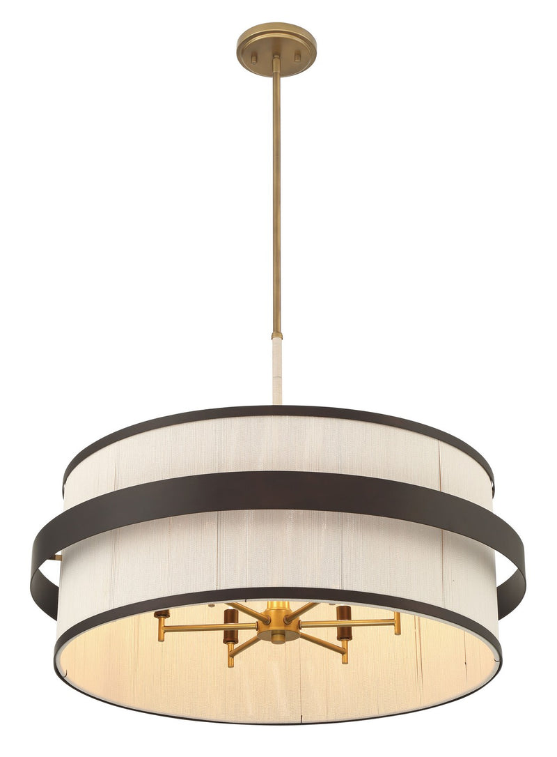 Six Light Pendant<br /><span style="color:#4AB0CE;">Entrega: 4-5 semanas en USA</span><br /><span style="color:#4AB0CE;font-size:60%;">PREGUNTE POR ENTREGA EN PANAMA</span><br />Collection: Harbor Wrap<br />Finish: Dark Bronze