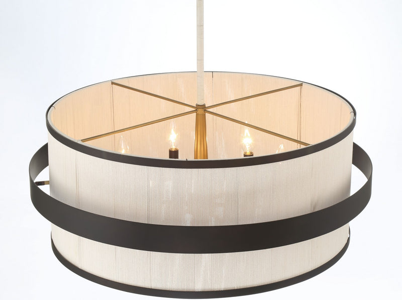 Six Light Pendant<br /><span style="color:#4AB0CE;">Entrega: 4-5 semanas en USA</span><br /><span style="color:#4AB0CE;font-size:60%;">PREGUNTE POR ENTREGA EN PANAMA</span><br />Collection: Harbor Wrap<br />Finish: Dark Bronze