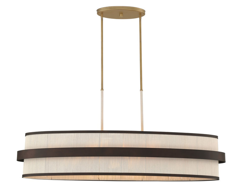 Eight Light Island Pendant<br /><span style="color:#4AB0CE;">Entrega: 4-10 dias en USA</span><br /><span style="color:#4AB0CE;font-size:60%;">PREGUNTE POR ENTREGA EN PANAMA</span><br />Collection: Harbor Wrap<br />Finish: Dark Bronze