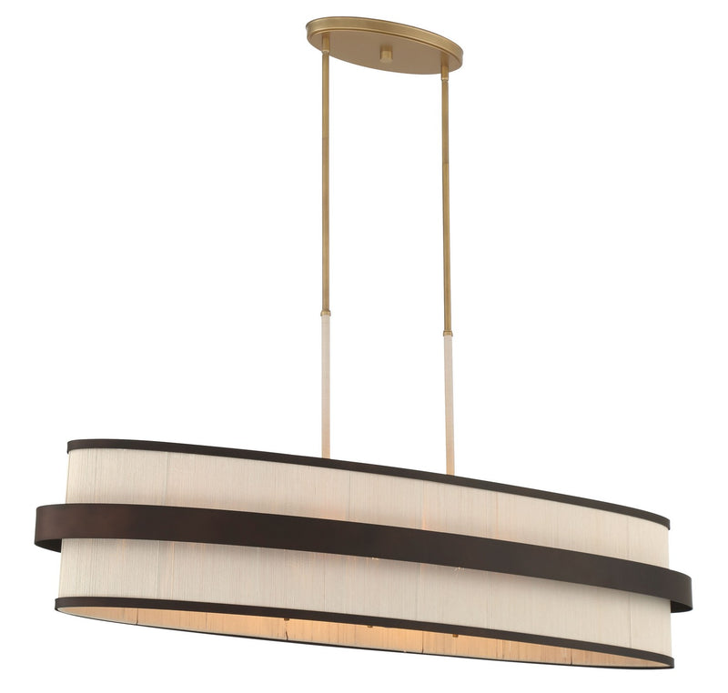 Eight Light Island Pendant<br /><span style="color:#4AB0CE;">Entrega: 4-10 dias en USA</span><br /><span style="color:#4AB0CE;font-size:60%;">PREGUNTE POR ENTREGA EN PANAMA</span><br />Collection: Harbor Wrap<br />Finish: Dark Bronze