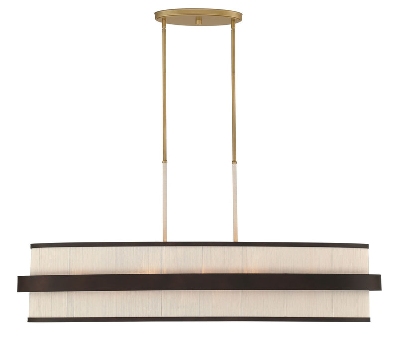 Eight Light Island Pendant<br /><span style="color:#4AB0CE;">Entrega: 4-10 dias en USA</span><br /><span style="color:#4AB0CE;font-size:60%;">PREGUNTE POR ENTREGA EN PANAMA</span><br />Collection: Harbor Wrap<br />Finish: Dark Bronze