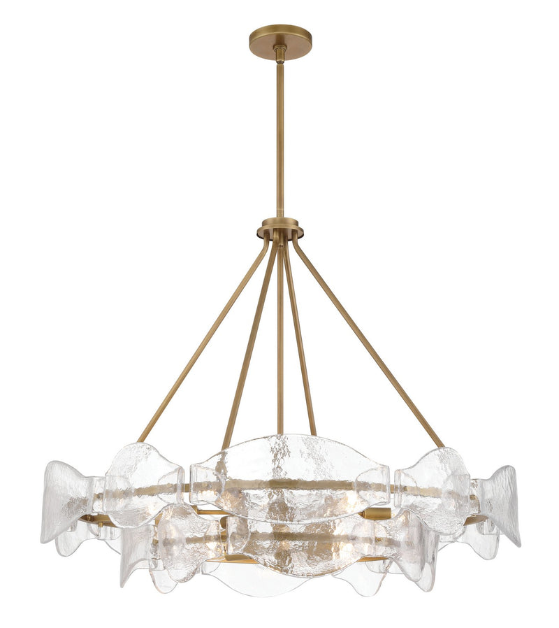 12 Light Pendant<br /><span style="color:#4AB0CE;">Entrega: 4-10 dias en USA</span><br /><span style="color:#4AB0CE;font-size:60%;">PREGUNTE POR ENTREGA EN PANAMA</span><br />Collection: Elora<br />Finish: Legacy Brass