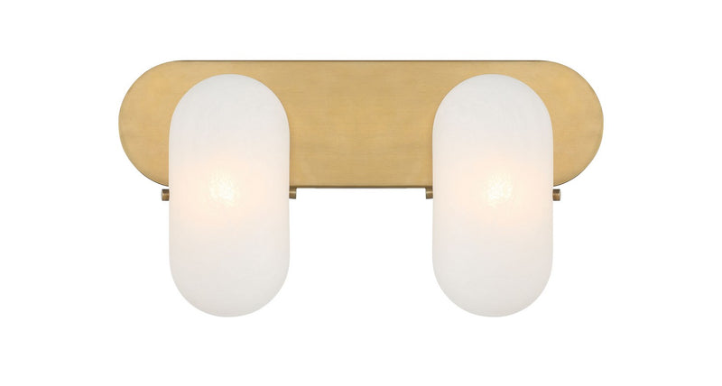 Two Light Vanity<br /><span style="color:#4AB0CE;">Entrega: 4-10 dias en USA</span><br /><span style="color:#4AB0CE;font-size:60%;">PREGUNTE POR ENTREGA EN PANAMA</span><br />Collection: Heathcote<br />Finish: Legacy Brass