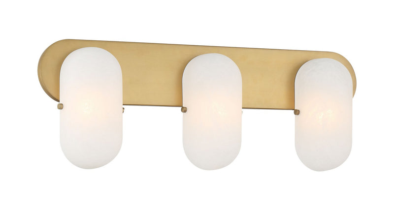 Three Light Vanity<br /><span style="color:#4AB0CE;">Entrega: 4-10 dias en USA</span><br /><span style="color:#4AB0CE;font-size:60%;">PREGUNTE POR ENTREGA EN PANAMA</span><br />Collection: Heathcote<br />Finish: Legacy Brass