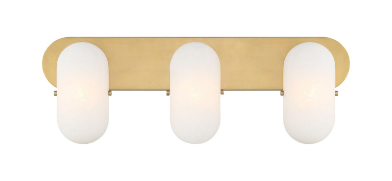 Three Light Vanity<br /><span style="color:#4AB0CE;">Entrega: 4-10 dias en USA</span><br /><span style="color:#4AB0CE;font-size:60%;">PREGUNTE POR ENTREGA EN PANAMA</span><br />Collection: Heathcote<br />Finish: Legacy Brass