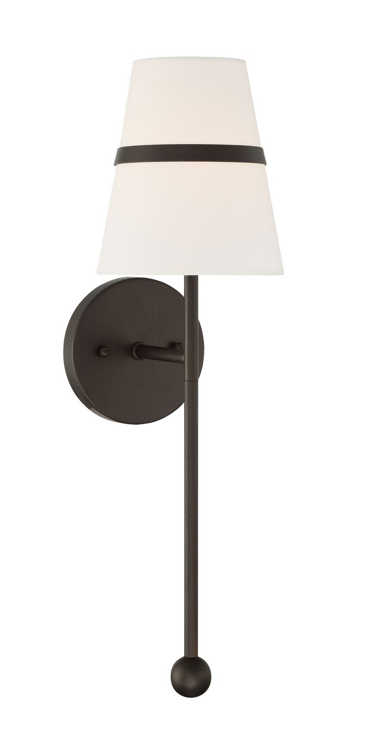 One Light Wall Sconce<br /><span style="color:#4AB0CE;">Entrega: 4-10 dias en USA</span><br /><span style="color:#4AB0CE;font-size:60%;">PREGUNTE POR ENTREGA EN PANAMA</span><br />Collection: Althia<br />Finish: Textured Dark Bronze