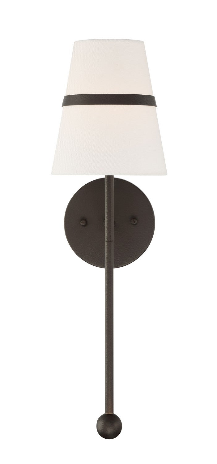 One Light Wall Sconce<br /><span style="color:#4AB0CE;">Entrega: 4-10 dias en USA</span><br /><span style="color:#4AB0CE;font-size:60%;">PREGUNTE POR ENTREGA EN PANAMA</span><br />Collection: Althia<br />Finish: Textured Dark Bronze