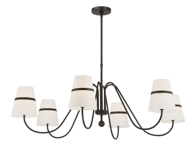 Six Light Chandelier<br /><span style="color:#4AB0CE;">Entrega: 4-10 dias en USA</span><br /><span style="color:#4AB0CE;font-size:60%;">PREGUNTE POR ENTREGA EN PANAMA</span><br />Collection: Althia<br />Finish: Textured Dark Bronze