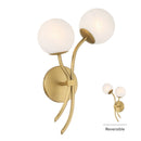 Two Light Wall Sconce<br /><span style="color:#4AB0CE;">Entrega: 4-10 dias en USA</span><br /><span style="color:#4AB0CE;font-size:60%;">PREGUNTE POR ENTREGA EN PANAMA</span><br />Collection: Curven<br />Finish: Legacy Brass