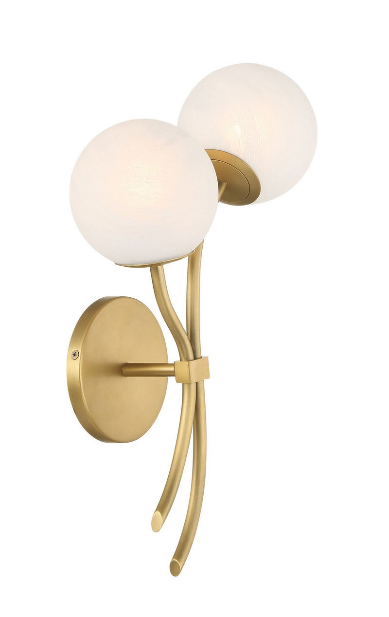 Two Light Wall Sconce<br /><span style="color:#4AB0CE;">Entrega: 4-10 dias en USA</span><br /><span style="color:#4AB0CE;font-size:60%;">PREGUNTE POR ENTREGA EN PANAMA</span><br />Collection: Curven<br />Finish: Legacy Brass