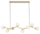 Eight Light Island Pendant<br /><span style="color:#4AB0CE;">Entrega: 8-9 semanas en USA</span><br /><span style="color:#4AB0CE;font-size:60%;">PREGUNTE POR ENTREGA EN PANAMA</span><br />Collection: Curven<br />Finish: Legacy Brass