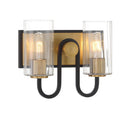 Two Light Vanity<br /><span style="color:#4AB0CE;">Entrega: 4-10 dias en USA</span><br /><span style="color:#4AB0CE;font-size:60%;">PREGUNTE POR ENTREGA EN PANAMA</span><br />Collection: Orla<br />Finish: Legacy Brass