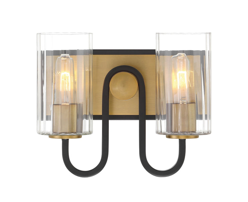 Two Light Vanity<br /><span style="color:#4AB0CE;">Entrega: 4-10 dias en USA</span><br /><span style="color:#4AB0CE;font-size:60%;">PREGUNTE POR ENTREGA EN PANAMA</span><br />Collection: Orla<br />Finish: Legacy Brass