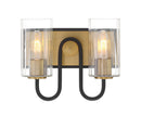 Two Light Vanity<br /><span style="color:#4AB0CE;">Entrega: 4-10 dias en USA</span><br /><span style="color:#4AB0CE;font-size:60%;">PREGUNTE POR ENTREGA EN PANAMA</span><br />Collection: Orla<br />Finish: Legacy Brass