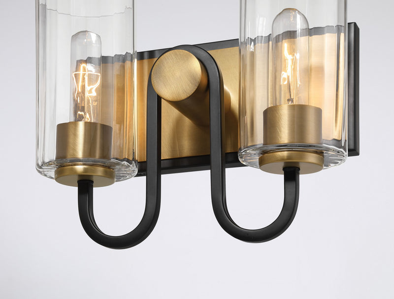 Two Light Vanity<br /><span style="color:#4AB0CE;">Entrega: 4-10 dias en USA</span><br /><span style="color:#4AB0CE;font-size:60%;">PREGUNTE POR ENTREGA EN PANAMA</span><br />Collection: Orla<br />Finish: Legacy Brass