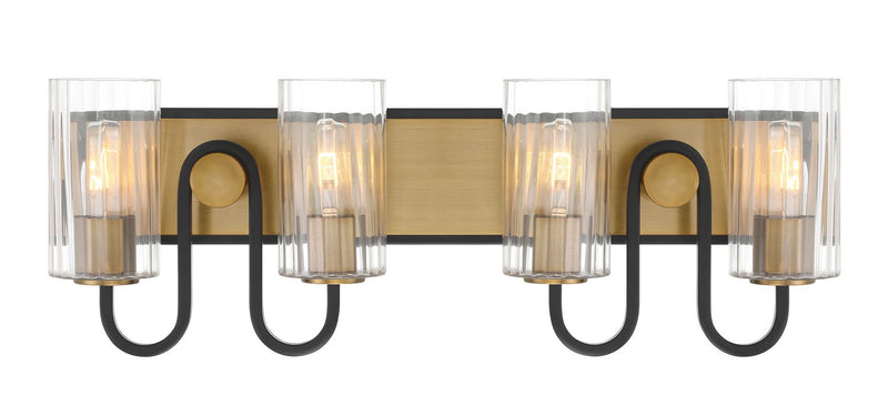 Four Light Vanity<br /><span style="color:#4AB0CE;">Entrega: 4-10 dias en USA</span><br /><span style="color:#4AB0CE;font-size:60%;">PREGUNTE POR ENTREGA EN PANAMA</span><br />Collection: Orla<br />Finish: Legacy Brass