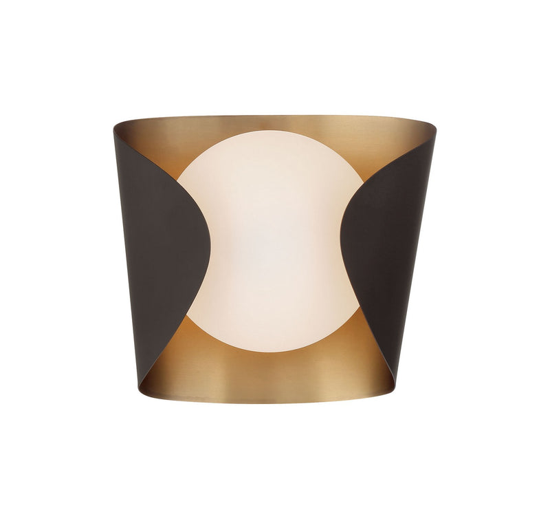 One Light Vanity<br /><span style="color:#4AB0CE;">Entrega: 4-10 dias en USA</span><br /><span style="color:#4AB0CE;font-size:60%;">PREGUNTE POR ENTREGA EN PANAMA</span><br />Collection: Flare<br />Finish: Dark Bronze