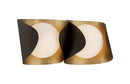 Two Light Vanity<br /><span style="color:#4AB0CE;">Entrega: 4-10 dias en USA</span><br /><span style="color:#4AB0CE;font-size:60%;">PREGUNTE POR ENTREGA EN PANAMA</span><br />Collection: Flare<br />Finish: Dark Bronze