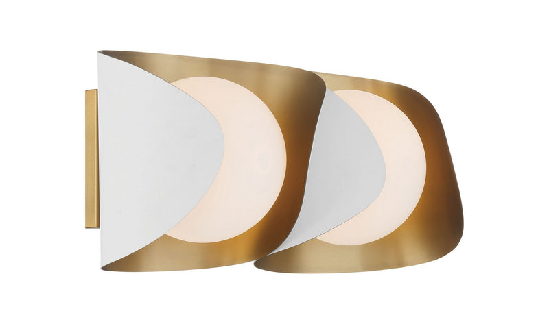 Two Light Vanity<br /><span style="color:#4AB0CE;">Entrega: 4-10 dias en USA</span><br /><span style="color:#4AB0CE;font-size:60%;">PREGUNTE POR ENTREGA EN PANAMA</span><br />Collection: Flare<br />Finish: Sand White