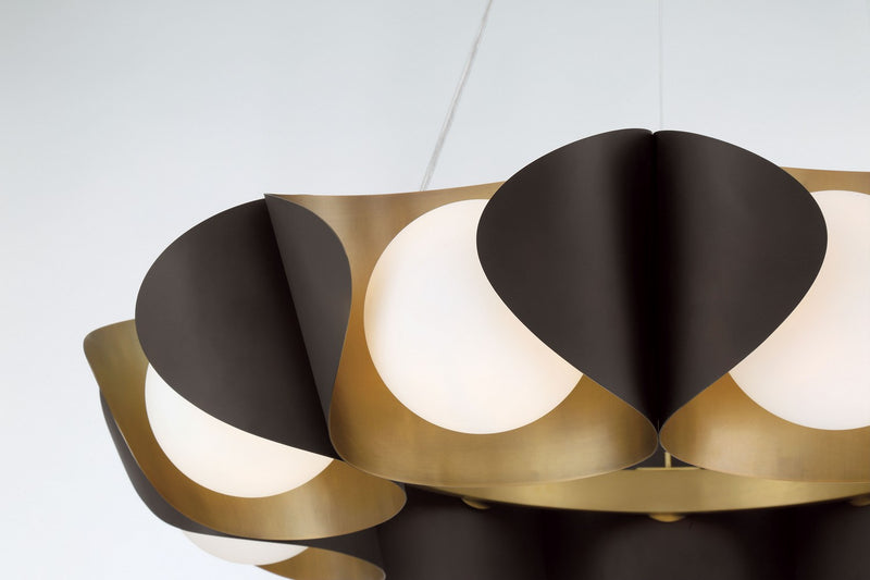 Minka-Lavery - 3779-855 - Nine Light Pendant - Flare - Dark Bronze