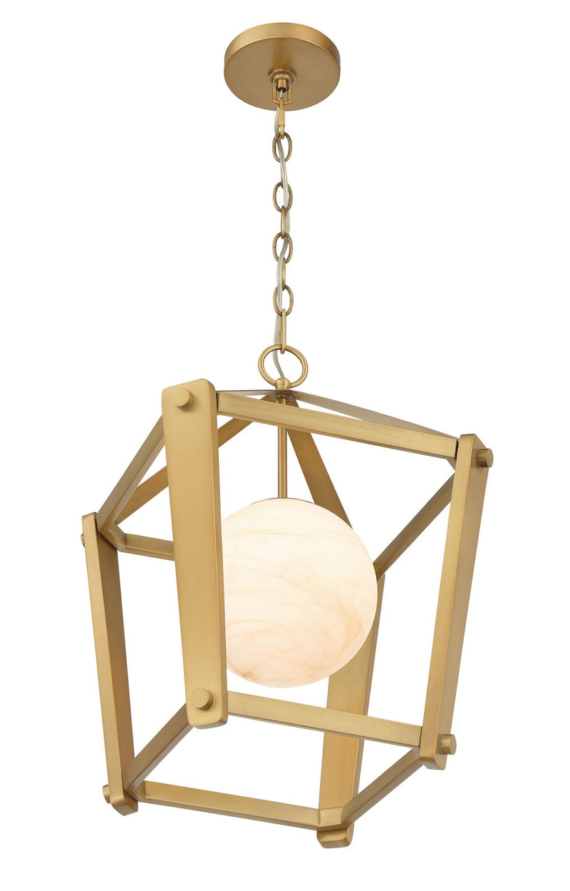 One Light Pendant<br /><span style="color:#4AB0CE;">Entrega: 4-10 dias en USA</span><br /><span style="color:#4AB0CE;font-size:60%;">PREGUNTE POR ENTREGA EN PANAMA</span><br />Collection: Shimmer<br />Finish: Legacy Brass