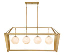 Four Light Island Pendant<br /><span style="color:#4AB0CE;">Entrega: 4-10 dias en USA</span><br /><span style="color:#4AB0CE;font-size:60%;">PREGUNTE POR ENTREGA EN PANAMA</span><br />Collection: Shimmer<br />Finish: Legacy Brass