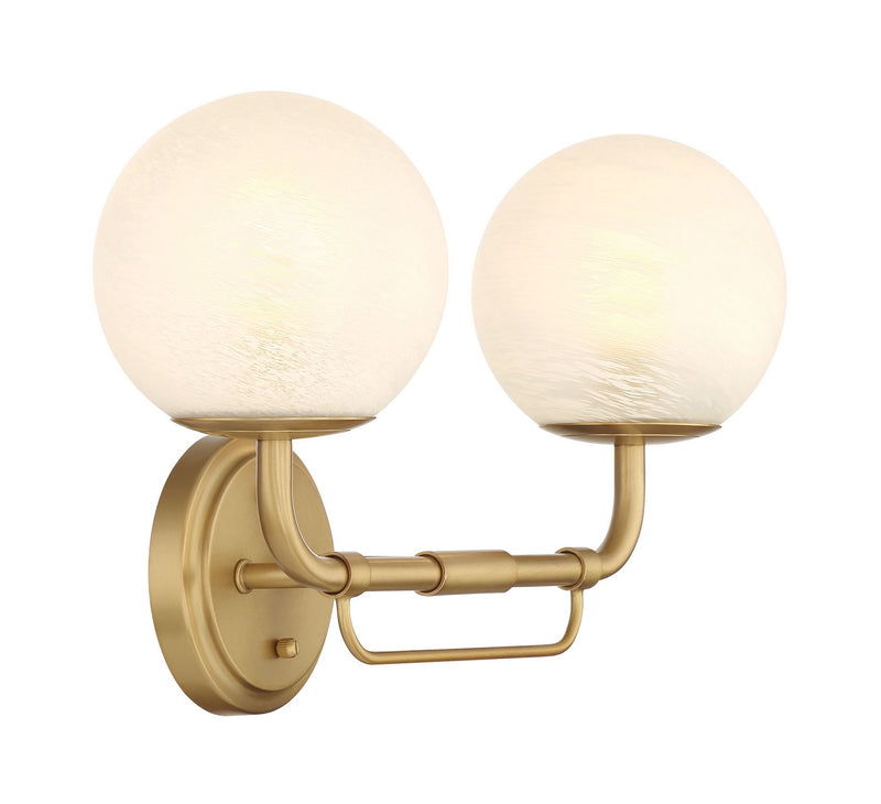 Two Light Vanity<br /><span style="color:#4AB0CE;">Entrega: 4-10 dias en USA</span><br /><span style="color:#4AB0CE;font-size:60%;">PREGUNTE POR ENTREGA EN PANAMA</span><br />Collection: Whitehall<br />Finish: Legacy Brass