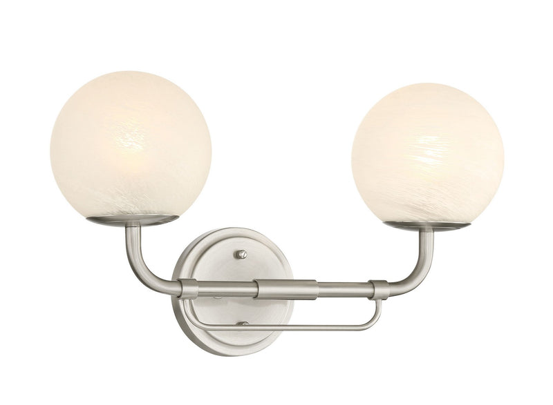 Two Light Vanity<br /><span style="color:#4AB0CE;">Entrega: 4-10 dias en USA</span><br /><span style="color:#4AB0CE;font-size:60%;">PREGUNTE POR ENTREGA EN PANAMA</span><br />Collection: Whitehall<br />Finish: Brushed Nickel