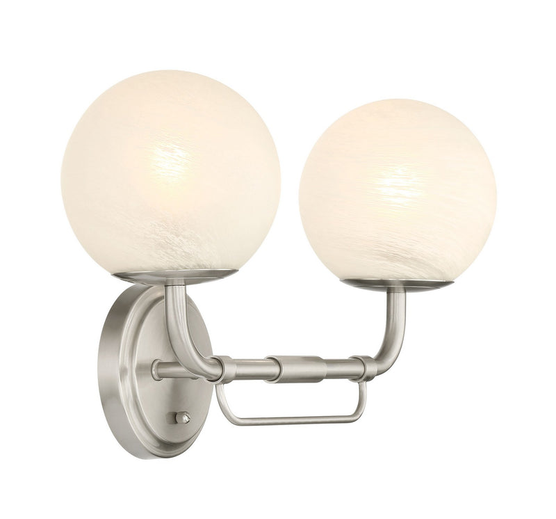 Two Light Vanity<br /><span style="color:#4AB0CE;">Entrega: 4-10 dias en USA</span><br /><span style="color:#4AB0CE;font-size:60%;">PREGUNTE POR ENTREGA EN PANAMA</span><br />Collection: Whitehall<br />Finish: Brushed Nickel