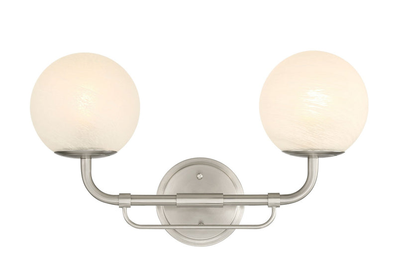 Two Light Vanity<br /><span style="color:#4AB0CE;">Entrega: 4-10 dias en USA</span><br /><span style="color:#4AB0CE;font-size:60%;">PREGUNTE POR ENTREGA EN PANAMA</span><br />Collection: Whitehall<br />Finish: Brushed Nickel