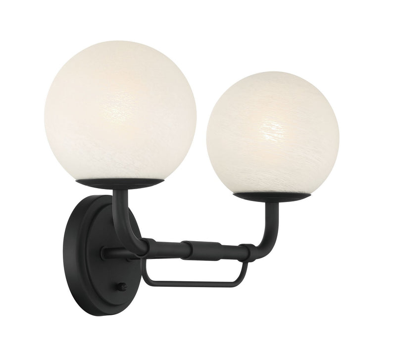 Two Light Vanity<br /><span style="color:#4AB0CE;">Entrega: 4-10 dias en USA</span><br /><span style="color:#4AB0CE;font-size:60%;">PREGUNTE POR ENTREGA EN PANAMA</span><br />Collection: Whitehall<br />Finish: Dark Matte Black