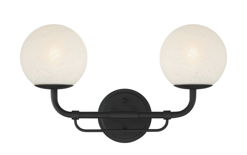 Two Light Vanity<br /><span style="color:#4AB0CE;">Entrega: 4-10 dias en USA</span><br /><span style="color:#4AB0CE;font-size:60%;">PREGUNTE POR ENTREGA EN PANAMA</span><br />Collection: Whitehall<br />Finish: Dark Matte Black