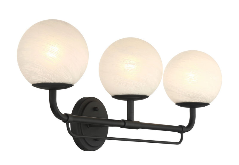Three Light Vanity<br /><span style="color:#4AB0CE;">Entrega: 4-10 dias en USA</span><br /><span style="color:#4AB0CE;font-size:60%;">PREGUNTE POR ENTREGA EN PANAMA</span><br />Collection: Whitehall<br />Finish: Dark Matte Black