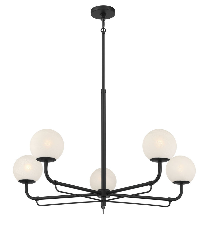 Five Light Chandelier<br /><span style="color:#4AB0CE;">Entrega: 4-10 dias en USA</span><br /><span style="color:#4AB0CE;font-size:60%;">PREGUNTE POR ENTREGA EN PANAMA</span><br />Collection: Whitehall<br />Finish: Dark Matte Black