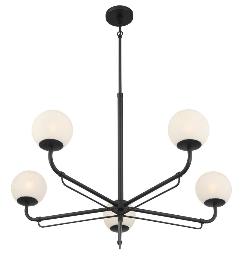 Five Light Chandelier<br /><span style="color:#4AB0CE;">Entrega: 4-10 dias en USA</span><br /><span style="color:#4AB0CE;font-size:60%;">PREGUNTE POR ENTREGA EN PANAMA</span><br />Collection: Whitehall<br />Finish: Dark Matte Black