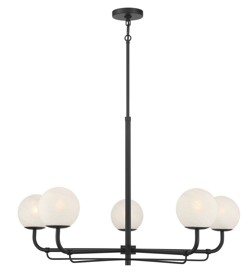 Five Light Chandelier<br /><span style="color:#4AB0CE;">Entrega: 4-10 dias en USA</span><br /><span style="color:#4AB0CE;font-size:60%;">PREGUNTE POR ENTREGA EN PANAMA</span><br />Collection: Whitehall<br />Finish: Dark Matte Black