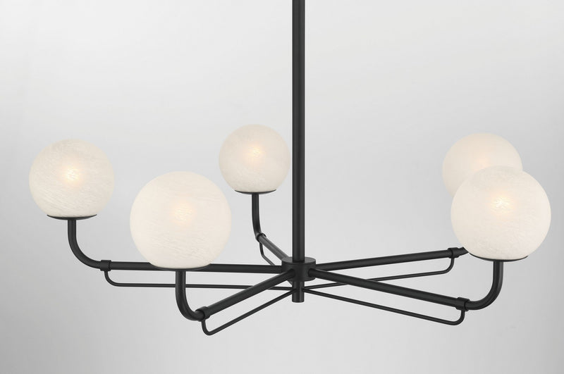 Five Light Chandelier<br /><span style="color:#4AB0CE;">Entrega: 4-10 dias en USA</span><br /><span style="color:#4AB0CE;font-size:60%;">PREGUNTE POR ENTREGA EN PANAMA</span><br />Collection: Whitehall<br />Finish: Dark Matte Black