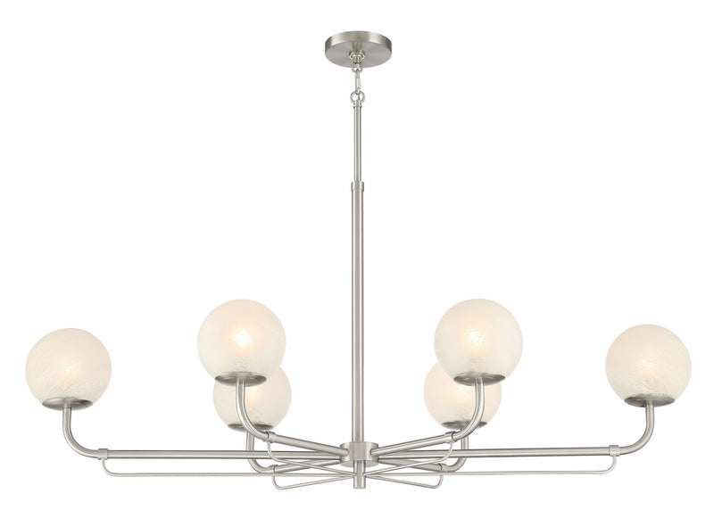 Six Light Island Pendant<br /><span style="color:#4AB0CE;">Entrega: 4-10 dias en USA</span><br /><span style="color:#4AB0CE;font-size:60%;">PREGUNTE POR ENTREGA EN PANAMA</span><br />Collection: Whitehall<br />Finish: Brushed Nickel