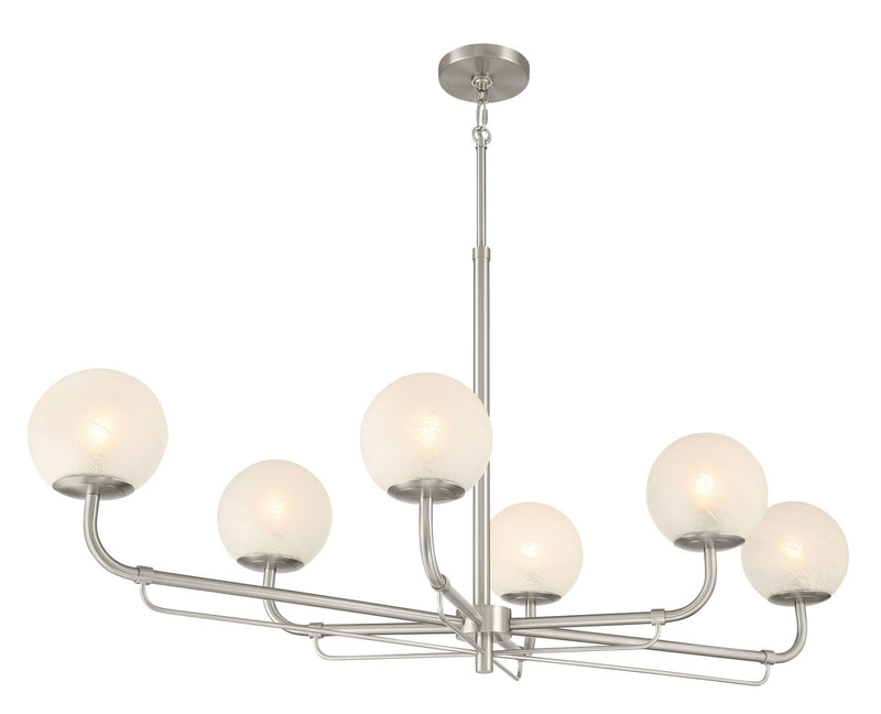 Six Light Island Pendant<br /><span style="color:#4AB0CE;">Entrega: 4-10 dias en USA</span><br /><span style="color:#4AB0CE;font-size:60%;">PREGUNTE POR ENTREGA EN PANAMA</span><br />Collection: Whitehall<br />Finish: Brushed Nickel