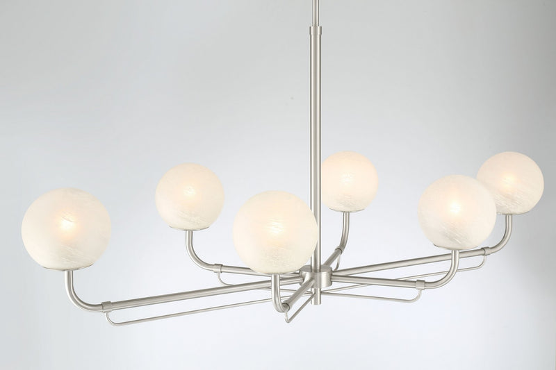 Six Light Island Pendant<br /><span style="color:#4AB0CE;">Entrega: 4-10 dias en USA</span><br /><span style="color:#4AB0CE;font-size:60%;">PREGUNTE POR ENTREGA EN PANAMA</span><br />Collection: Whitehall<br />Finish: Brushed Nickel